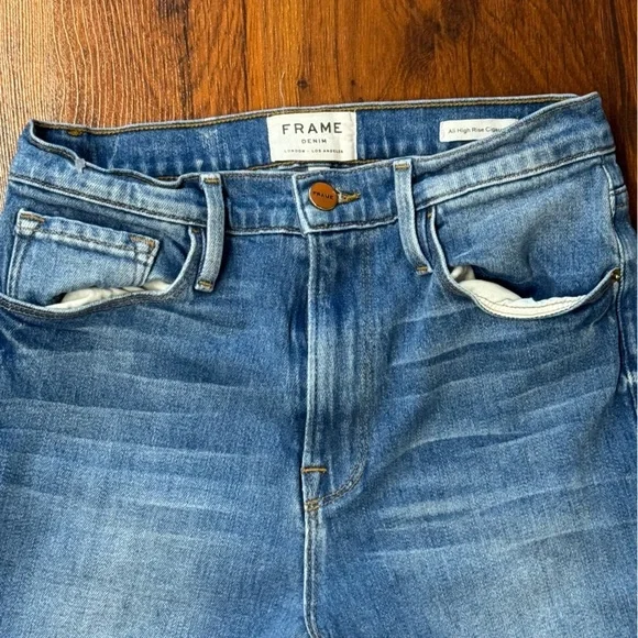 FRAME | Ali High Rise Cigarette Jeans Light Wash Size 27 - Picture 3 of 4